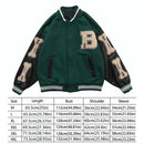 Baseball Jacket for Women Men Long Sleeves Button Up Outwear (Green 2XL)