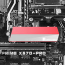 Aluminum M.2 2280 NVMe SSD Heatsink Cooler for Desktop PC Computer (Red)