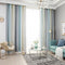 Gradient Hollow Star Curtain Bedroom Full Blackout Window Drapes (Beige)