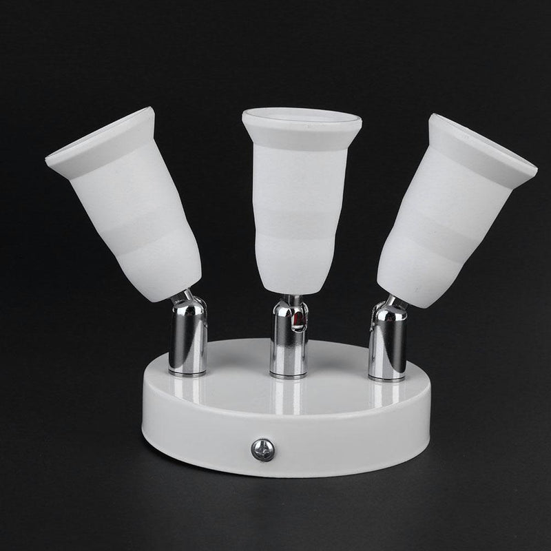 Adjustable E27 Splitter 3 Head Lamp Base LED Bulb Holder Adapter Socket Newly