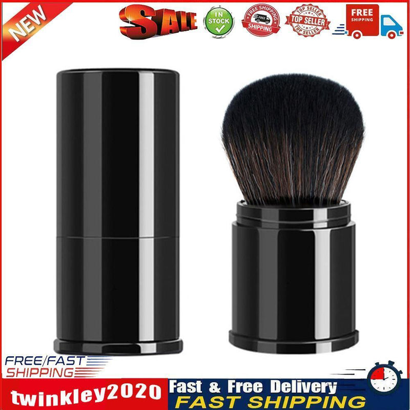 1pcs Makeup Brushes Retractable Powder Foundation Face Loose Brush (Black) Newly