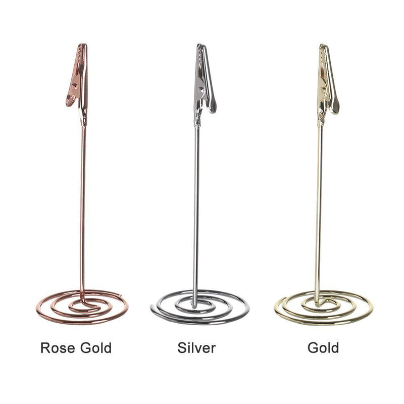 Desktop Decoration Table Numbers Holder Place Card Clamps Stand Photos Clips
