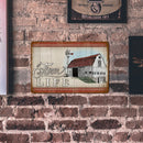 Home Weatherproof Retro Chic Farm Life Sign Iron Painting Wall Drawing Templates