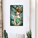 5D Diamond Painting Cartoon Green Girl Full Round Rhinestone DIY Home Decor