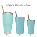 Outdoor Collapsible Metal Drinking Straws Cleaning Brush Container (Black) Newly