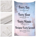 Bible Blanket Flannel Inspirational Thought Prayers Religious (150x100cm) Newly