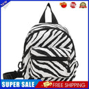 Preppy Style Canvas Zebra Print Backpack Women Travel School Rucksack (A)