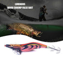 14cm 20g Luminous Wood Shrimp Fishing Lures Artificial Wobbler Bait Fishing G