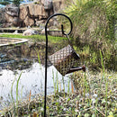 LED Solar Watering Can Lamp Garden Shower Art Metal Iron Kettle Light (D)
