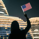 Mini Handheld Flags Diamond Painting National Flag with Pole (America) Newly