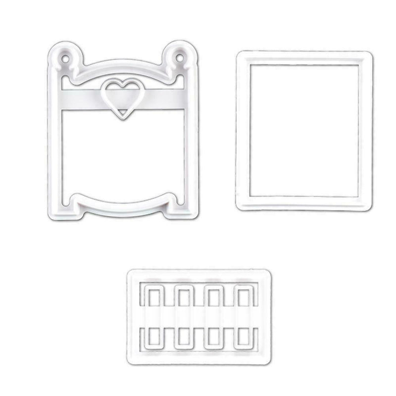 Plastic Cookie Cutting Mold Small Bed Shape Biscuit DIY Sugar Mold Baking U8K6