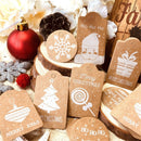 Claus Wrapping Supplies Christmas Labels Kraft Tag Hang Tags Gift Wrapping