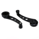 2pcs Aluminum Alloy Car Window Handle Winder Riser Replacement(Black)