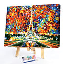 Paint By Numbers Dazzling Eiffel DIY Digital Oil Painting Modern Wall Room Art