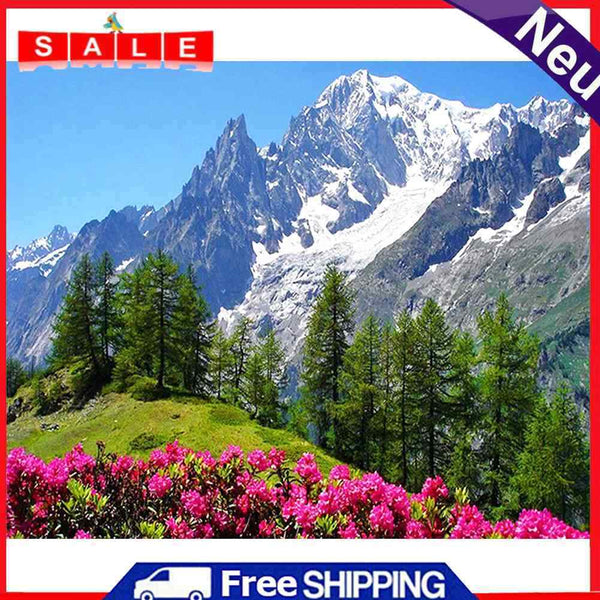 DIY Cotton Thread Art Mont Blanc Printed Full Cross Stitch Set Handicraft Gifts