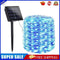 2xSolar String Lights Waterproof Copper Wire Fairy Lamp (Blue White 200LED)