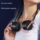 Foldable Summer Air Cooling Hanging Neck Fan Leafless Personal Fans (Black)