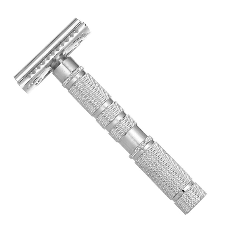 Classic Double Edge Safety Razor w/ Blade Portable Metal Manual Mustache Shavers