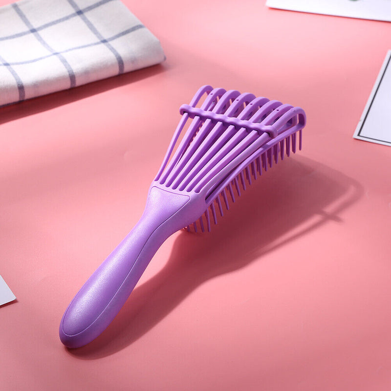 Women Hair Scalp Massage Comb Rubber Handle Wet Curly Hairdressing Hairbrush