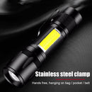 XPE+COB LED Flashlight USB Rechargeable IPX4 3 Modes Emergency Torch Light Newly
