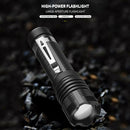 XHP50 LED Portable Telescopic Zoom Flashlight High Brightness Waterproof Torch
