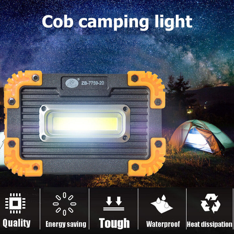 LED Portable Spotlight Outdoor Camping Super Bright Work Light USB Rechargeab