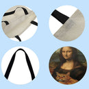 Artistic Figures Printed Shoulder Shopping Bag Casual Large Tote Handbag