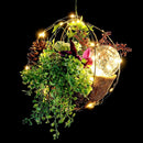 Hanging Basket Porch Flower Garland Eaves Wreath Ornament Christmas Basket