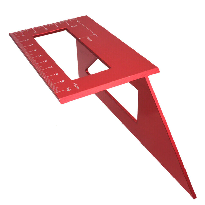 45/90 Degree Gauge Angle Ruler Carpenter Measuring Woodworking Tool (Red) Newly