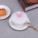Cartoon Transparent Butterfly Silicone Anti Dust Cup Cover Mug Lid(Pink)