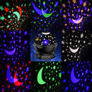 LED Starry Sky Night Light Rotating Projector Star Moon Table Lamp (Black) Newly