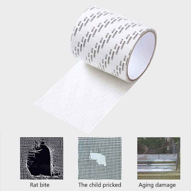 3pcs Repair Tape Self Adhesive Mosquito Window Net Repair Patch(White)