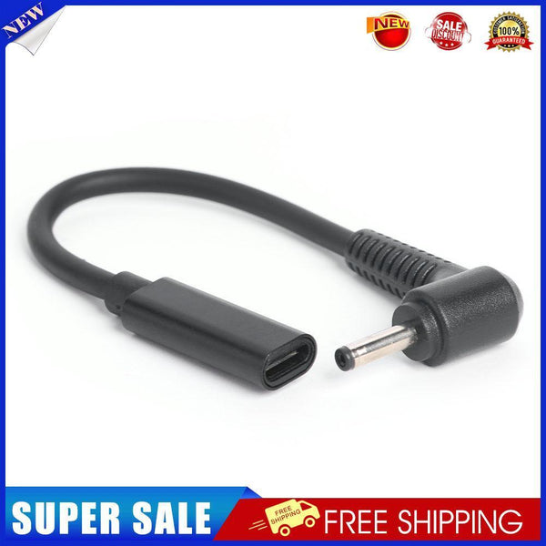 PD USB C Female to Right Angle DC Connector Adapter for Laptop (3.5x1.35mm)