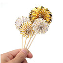 Party Supplies Happy Birthday 4 Pcs/Set Round Folding Fan Colorful Cake Insert
