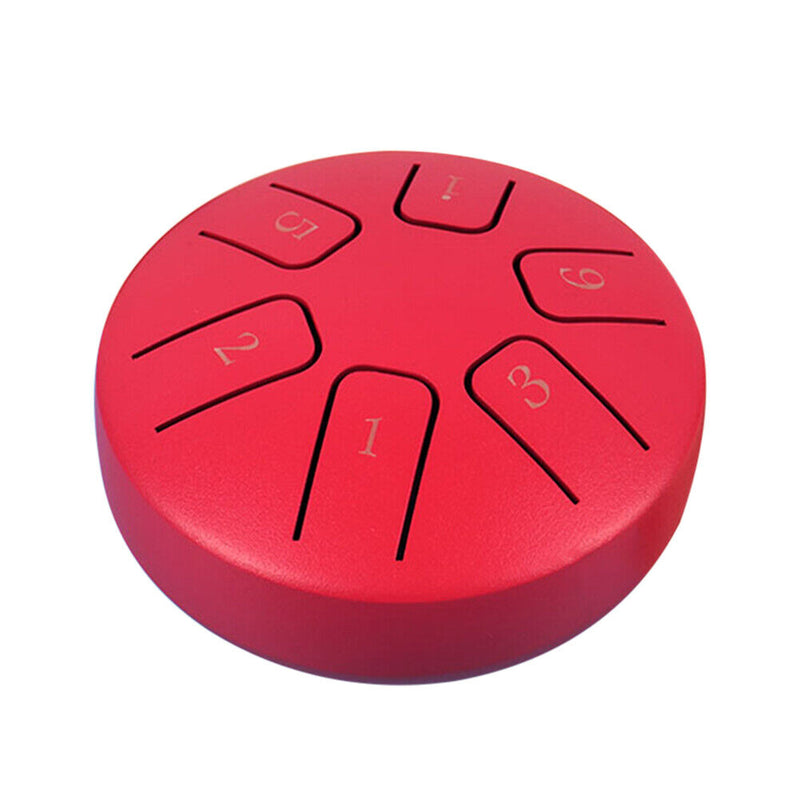 #A 6 Tone Mini Hand Pan Drums Portable 3.8 Inch Handheld Drum Funny with Drumsti