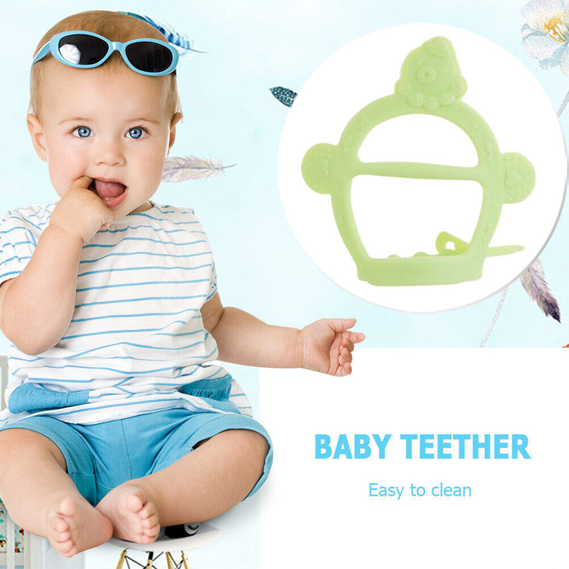 Silicone Baby Teether Anti-eating Chewing Molar Stick Green Wristband (C) Newly