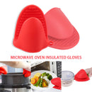 2pcs Kitchen Silicone Anti-scald Insulation Gloves Non-slip Oven Sleeve Set