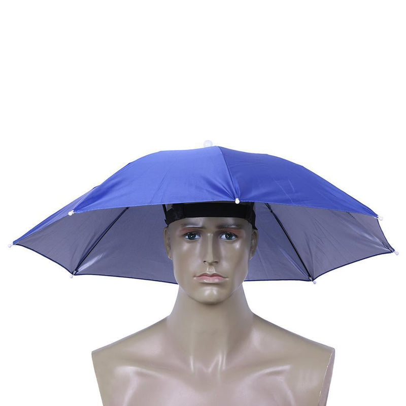 5pcs Outdoor Sunscreen Anti-Rain Elastic Band Head Umbrella Hat (Royal Blue)