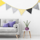 INS Nordic Cotton Fabric Flags Yellow Gray Pennant Party Wedding Supplies Newly