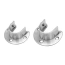 10pcs U-Shaped Closet Rod End Holder Stainless Steel Wardrobe(32mm)