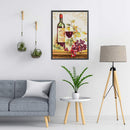 Full Embroidery DIY 14CT Grapes Wine Stamped Eco-Cotton Thread Cross Stitch Kit