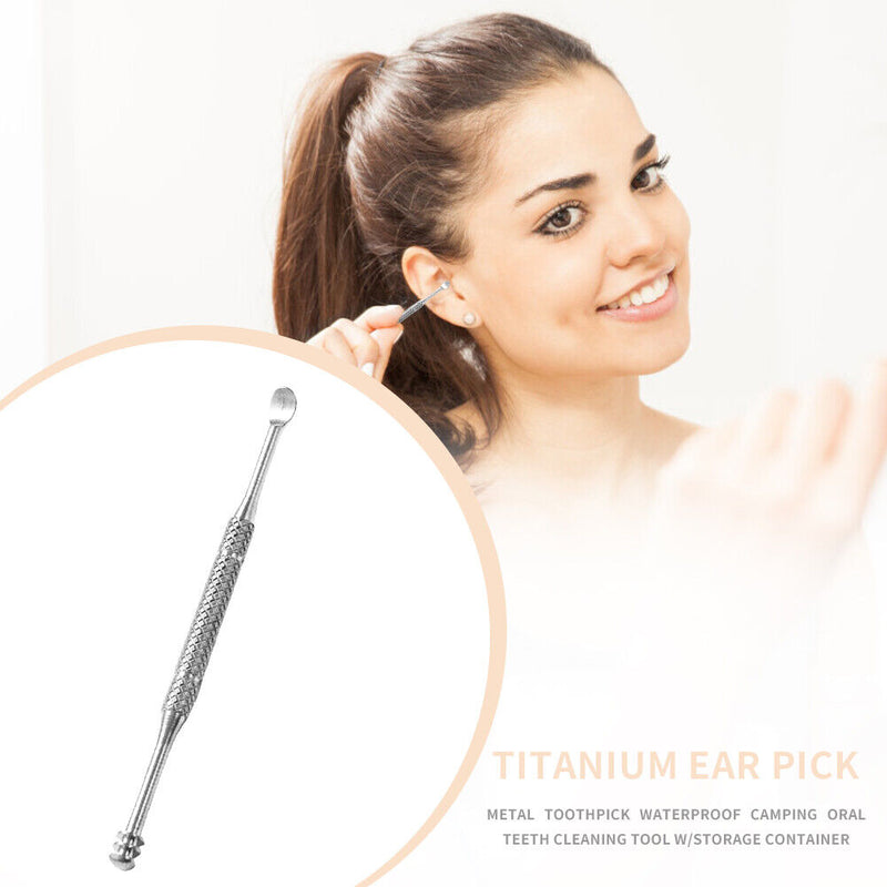 Outdoor Camping Metal Toothpick Set Oral Teeth Cleaning Tool with Storage Buc