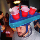Kids Inflatable Beer Pong Triangle Cap Throwing Interactive Game Prop Toys Newly