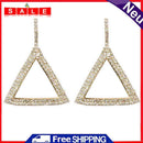 Ladies Hollowed Drop Earrings Women Rhinestone Triangle Dangle Ear Hook Jewelry