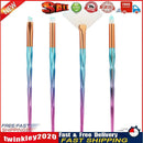 4pcs/Set Diamond Plastic Handle Face Eye Shadow Makeup Brushes (Lake Blue) Newly