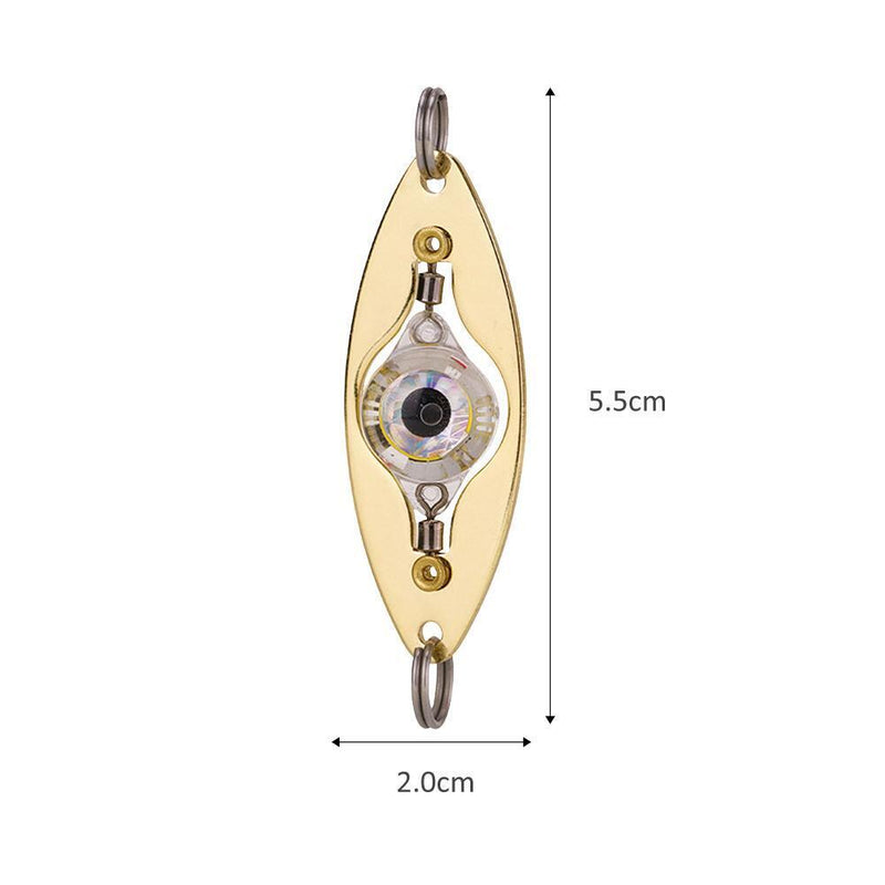 LED Fishing Lure Lamp Underwater Light Eye Shape Fluorescent Baits (Blue)