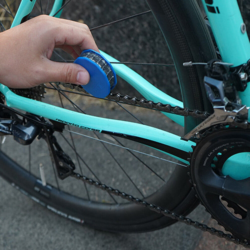 Reusable Bicycle Wool Chain Oiler Lubricator Washable Bike Chain Roller Cleaner