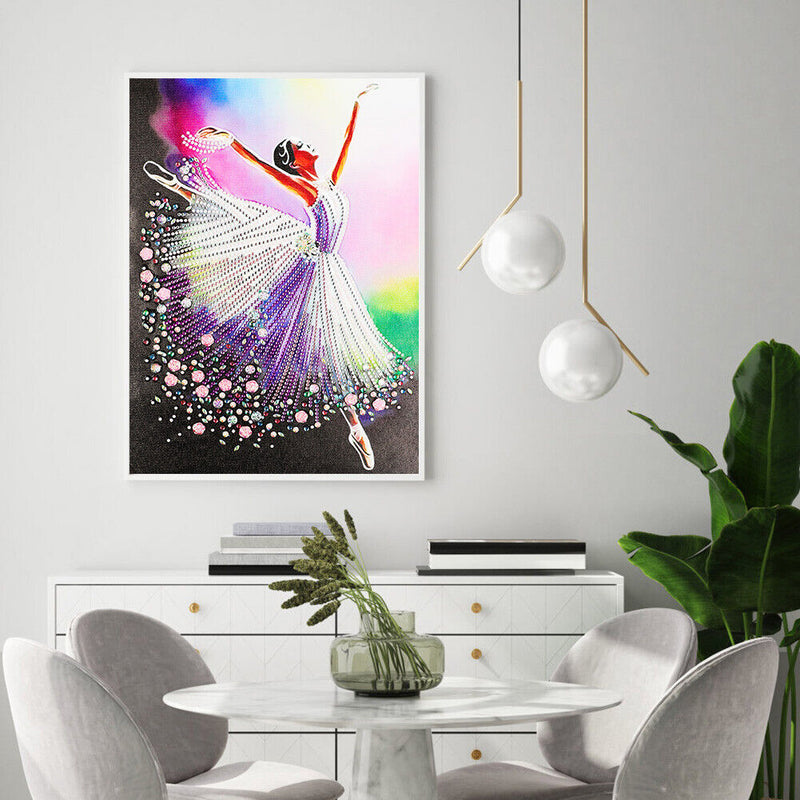 Ballet Girl 5D DIY Special Shape Part Drill Diamond Painting Needlework Set