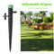 50pcs Adjustable Sprinkler Dripper 360 Degrees Stake Nozzle for Agriculture Farm