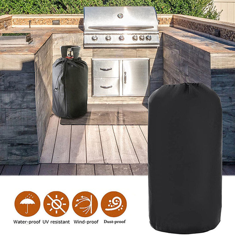Durable Propane Tank Cover with Drawstring Gas Bottle Cover Camping Accesso